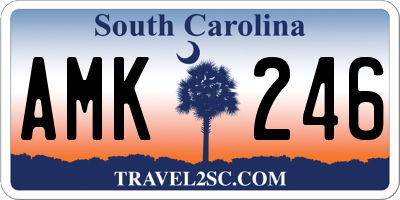 SC license plate AMK246