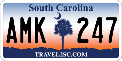 SC license plate AMK247