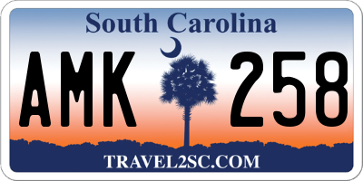 SC license plate AMK258