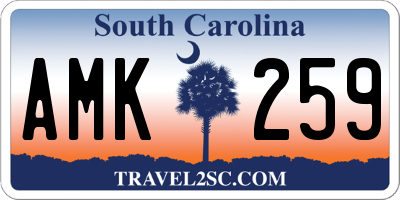 SC license plate AMK259