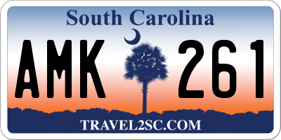SC license plate AMK261