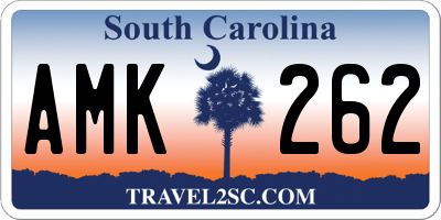 SC license plate AMK262
