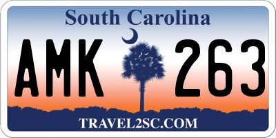 SC license plate AMK263