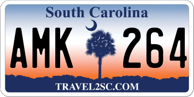 SC license plate AMK264
