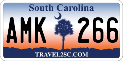SC license plate AMK266