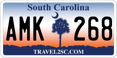 SC license plate AMK268