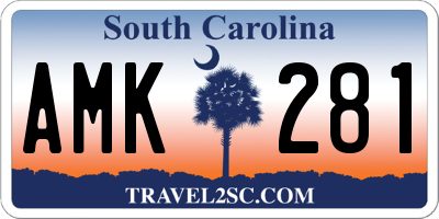 SC license plate AMK281