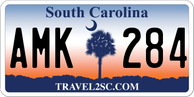 SC license plate AMK284