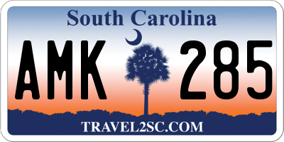 SC license plate AMK285