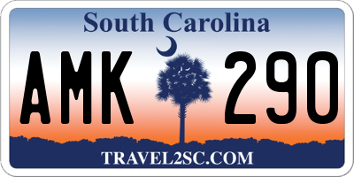 SC license plate AMK290