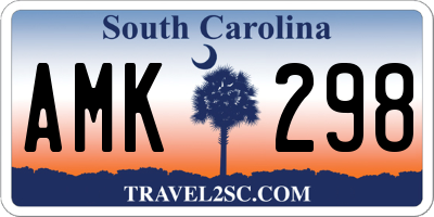SC license plate AMK298