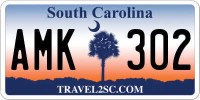 SC license plate AMK302