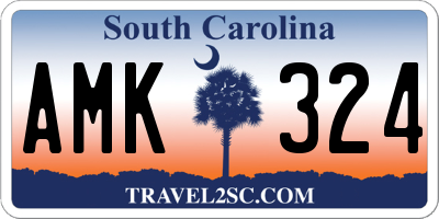 SC license plate AMK324
