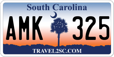 SC license plate AMK325