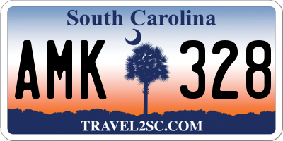 SC license plate AMK328
