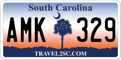 SC license plate AMK329