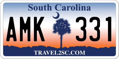 SC license plate AMK331