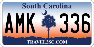 SC license plate AMK336