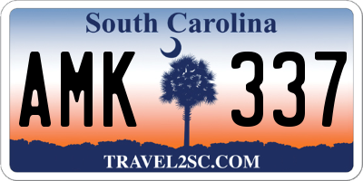 SC license plate AMK337