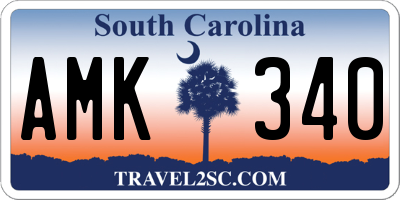 SC license plate AMK340