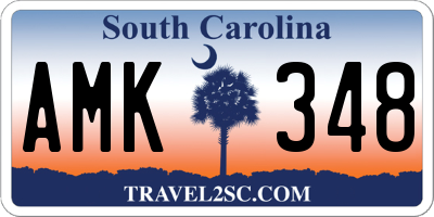 SC license plate AMK348