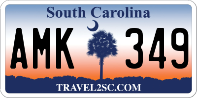 SC license plate AMK349