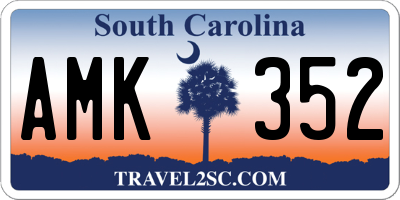 SC license plate AMK352