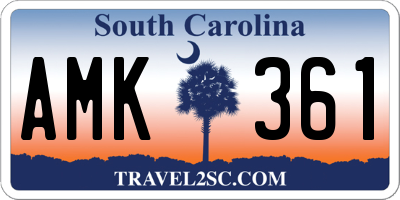SC license plate AMK361