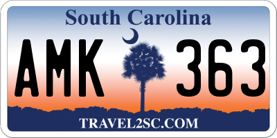 SC license plate AMK363