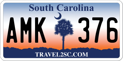 SC license plate AMK376