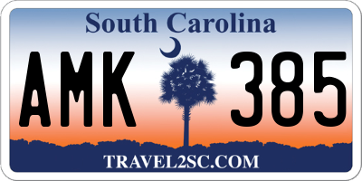 SC license plate AMK385