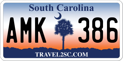 SC license plate AMK386