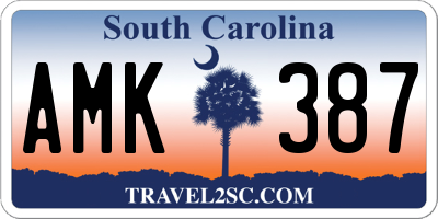 SC license plate AMK387