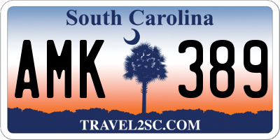 SC license plate AMK389