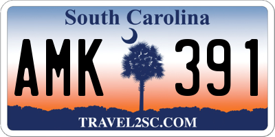 SC license plate AMK391