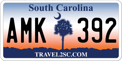 SC license plate AMK392