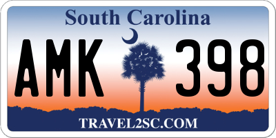 SC license plate AMK398