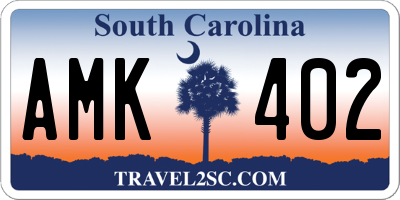 SC license plate AMK402