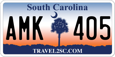SC license plate AMK405