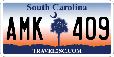 SC license plate AMK409