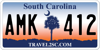 SC license plate AMK412