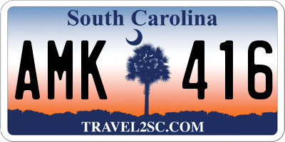 SC license plate AMK416