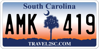 SC license plate AMK419