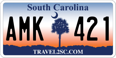 SC license plate AMK421
