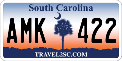 SC license plate AMK422
