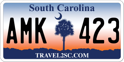 SC license plate AMK423