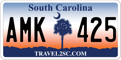 SC license plate AMK425