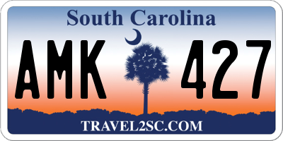 SC license plate AMK427