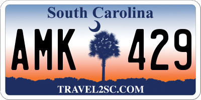 SC license plate AMK429