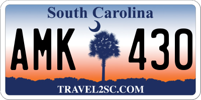 SC license plate AMK430
